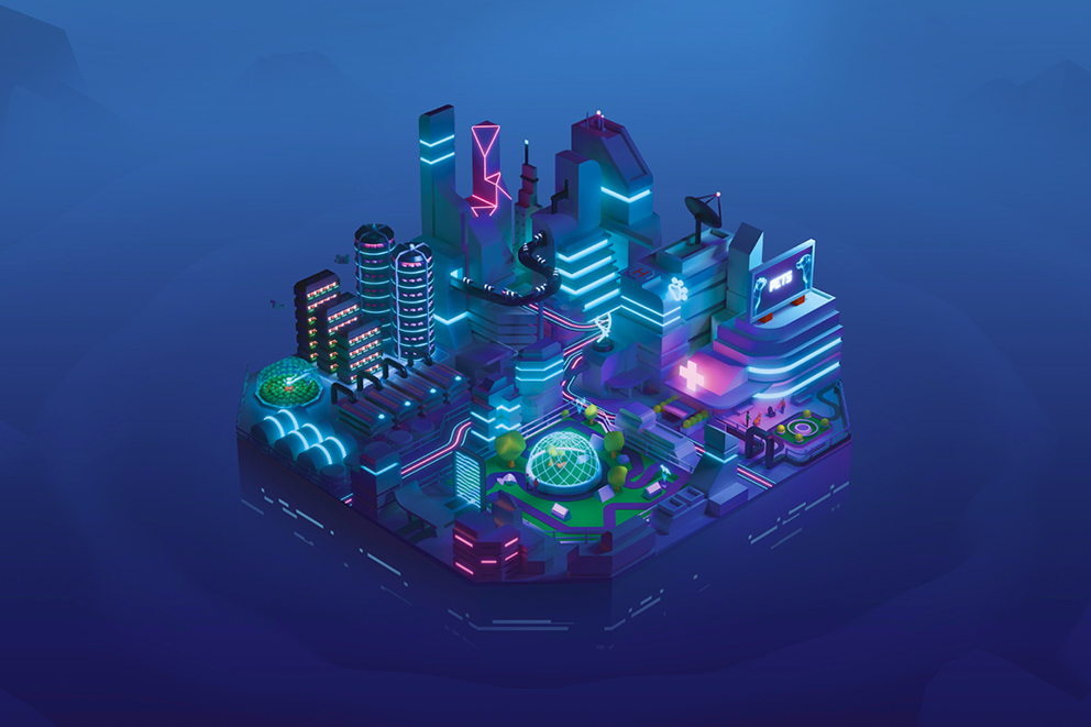 A snapshot of one of five Animal Futures worlds